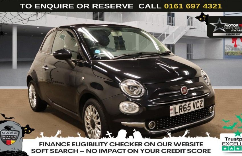 Used 2015 BLACK FIAT 500 for sale in Manchester