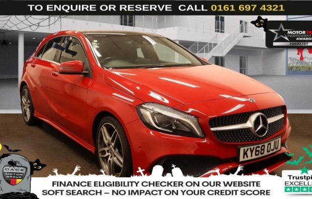 Used 2018 RED MERCEDES-BENZ A-CLASS for sale in Manchester