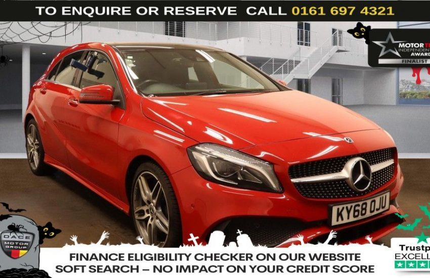 Used 2018 RED MERCEDES-BENZ A-CLASS for sale in Manchester