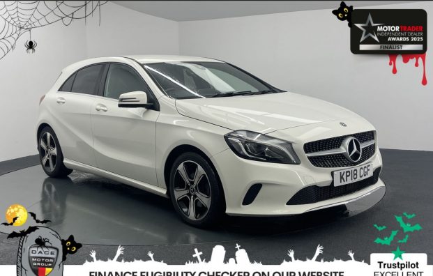 Used 2018 WHITE MERCEDES-BENZ A-CLASS for sale in Manchester