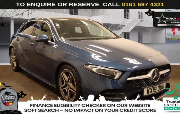 Used 2019 BLUE MERCEDES-BENZ A-CLASS for sale in Manchester