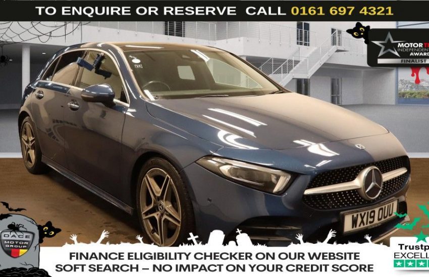 Used 2019 BLUE MERCEDES-BENZ A-CLASS for sale in Manchester