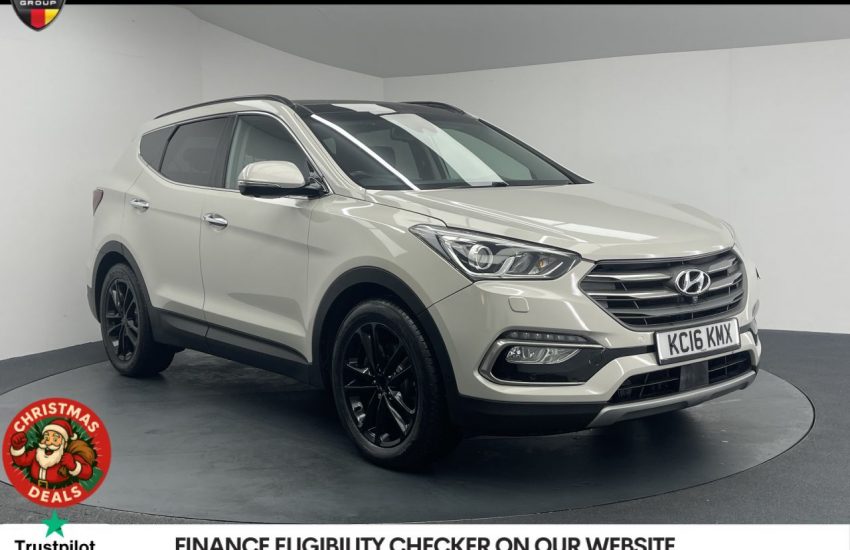 Used 2016 BEIGE HYUNDAI SANTA FE for sale in Manchester