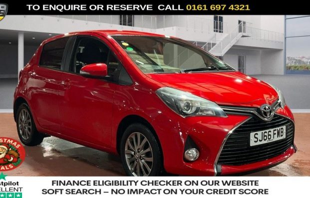 Used 2016 RED TOYOTA YARIS for sale in Manchester