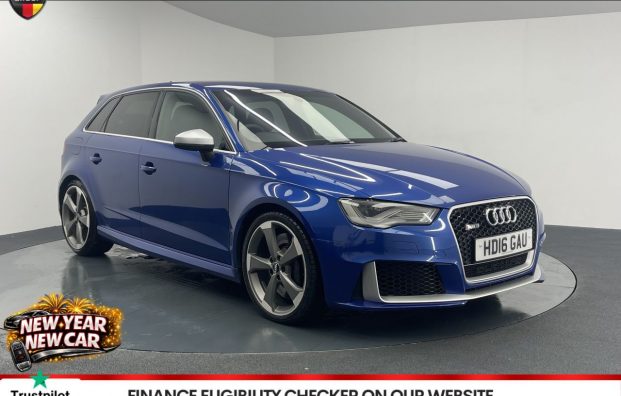 Used 2016 BLUE AUDI RS3 for sale in Manchester