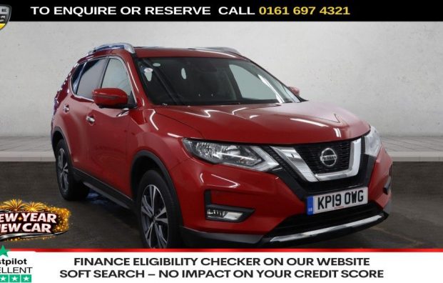 Used 2019 RED NISSAN X-TRAIL for sale in Manchester