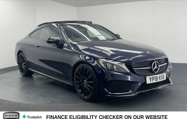 Used 2018 BLUE MERCEDES-BENZ C-CLASS for sale in Manchester