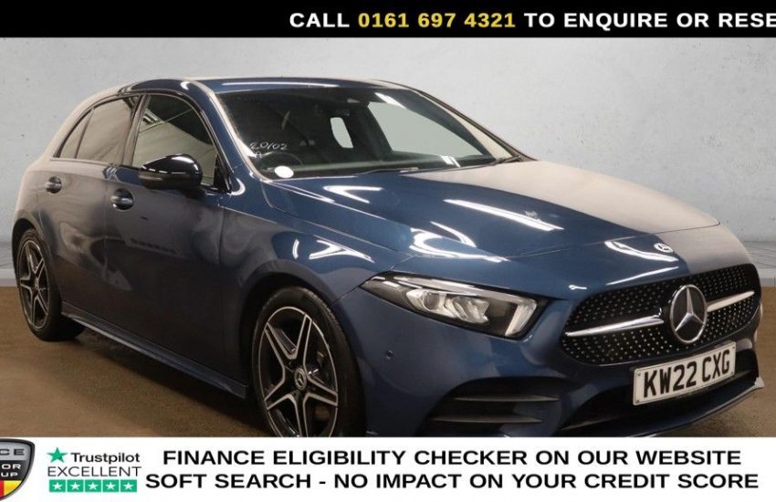 Used 2022 BLUE MERCEDES-BENZ A-CLASS for sale in Manchester