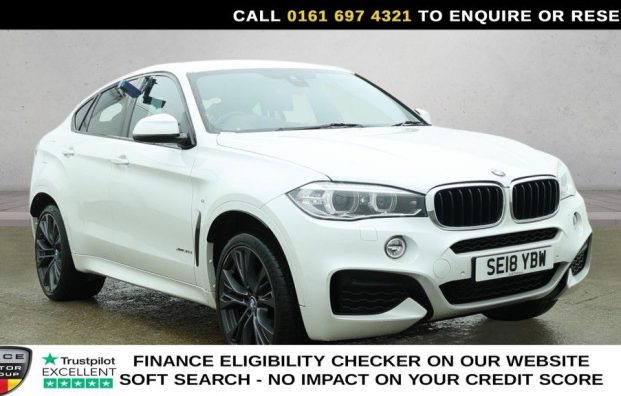 Used 2018 WHITE BMW X6 for sale in Manchester