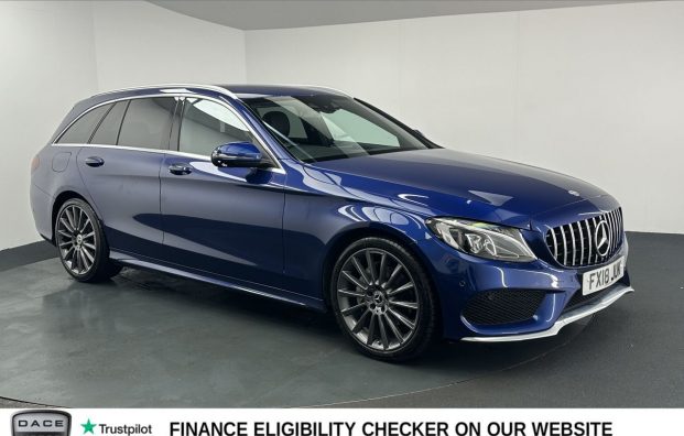 Used 2018 BLUE MERCEDES-BENZ C-CLASS for sale in Manchester