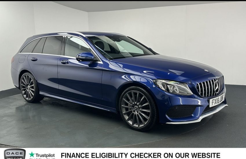 Used 2018 BLUE MERCEDES-BENZ C-CLASS for sale in Manchester